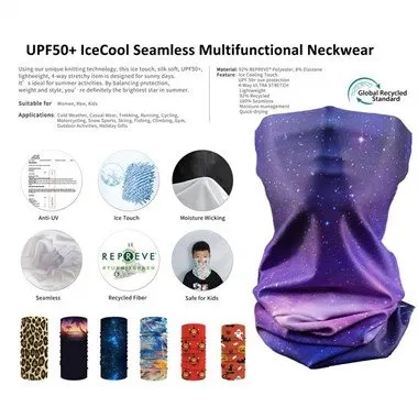 UPF50+ アイスクール サマー クールネックゲイター